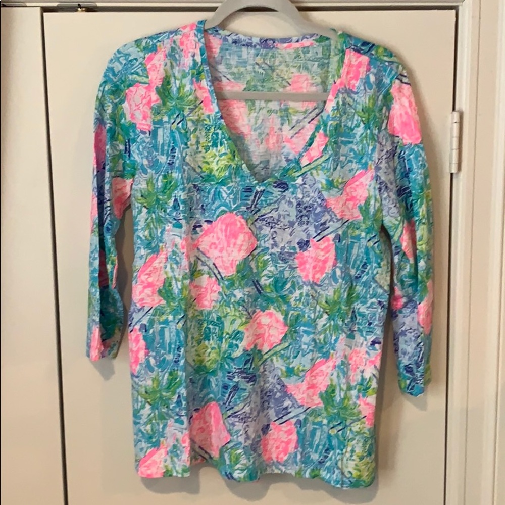 Lilly Pulitzer 3/4 sleeve Etta top